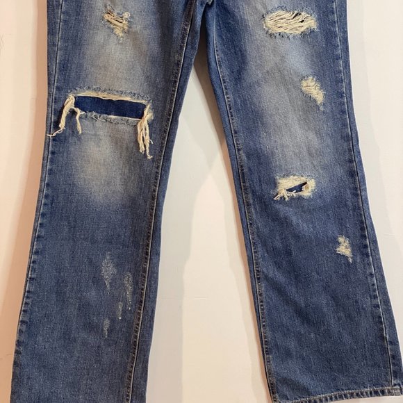 TheOpen Product Women Mid-Waist Distress Bootcut Jeans Size 2 - Picture 4 of 16